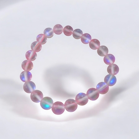 Pink Stretchy Bead bracelet - Picture 1 of 4
